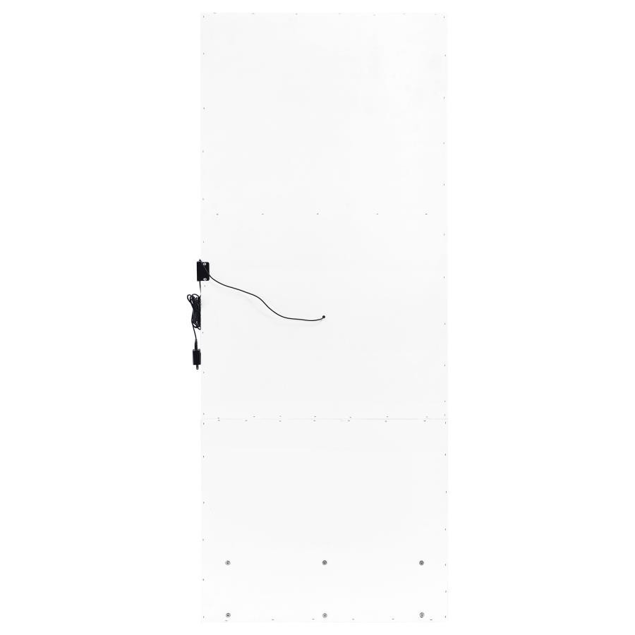 Spector 1-drawer Lighted Full-Length Floor Mirror White High Gloss / CS-960954